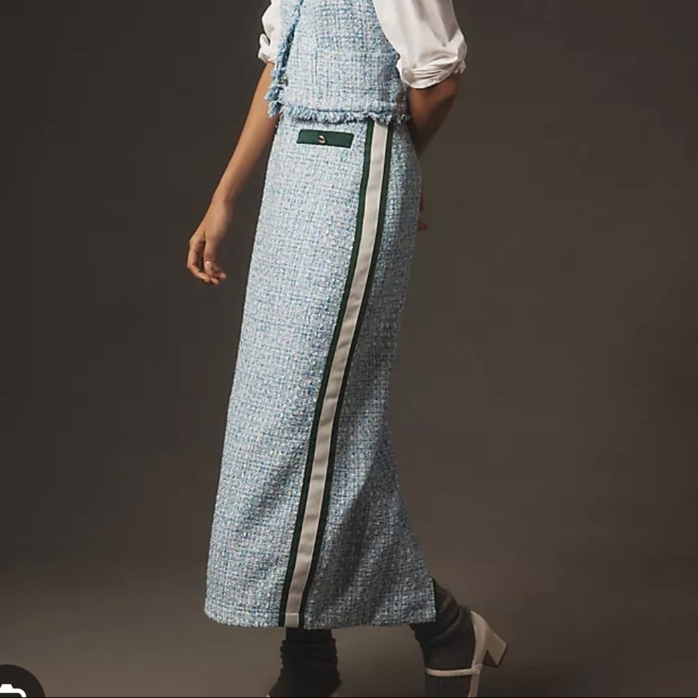 Anthro Tweed Maxi Skirt